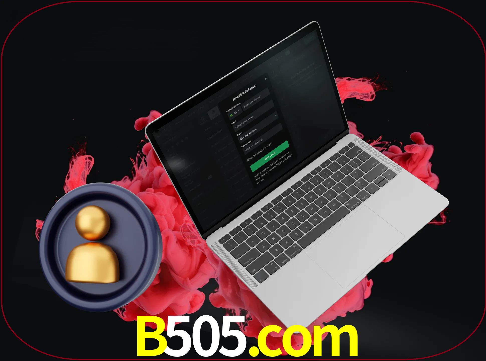 No cabeçalho do site b505, clique no botão que o levará a um formulário especial onde terá de introduzir as suas informações actuais.